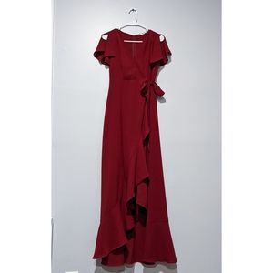 Altar'd State Springvale Maxi Dress Burgundy (S)